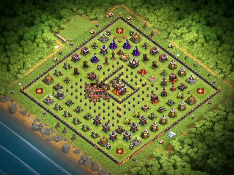 Clash of clans how to get trees around your base