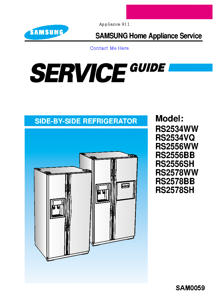 Samsung rs25 service manual