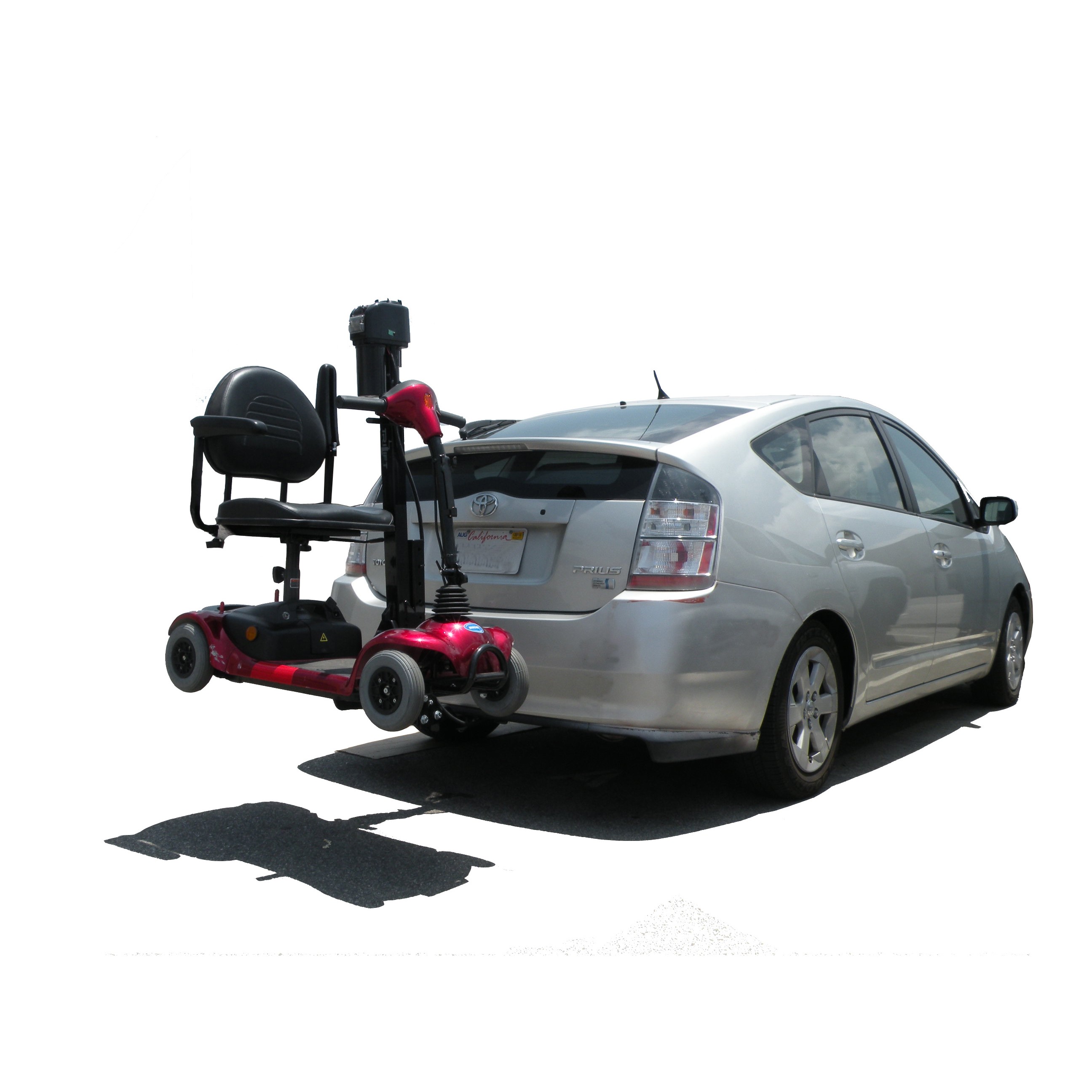 Manual wheelchair lift for car