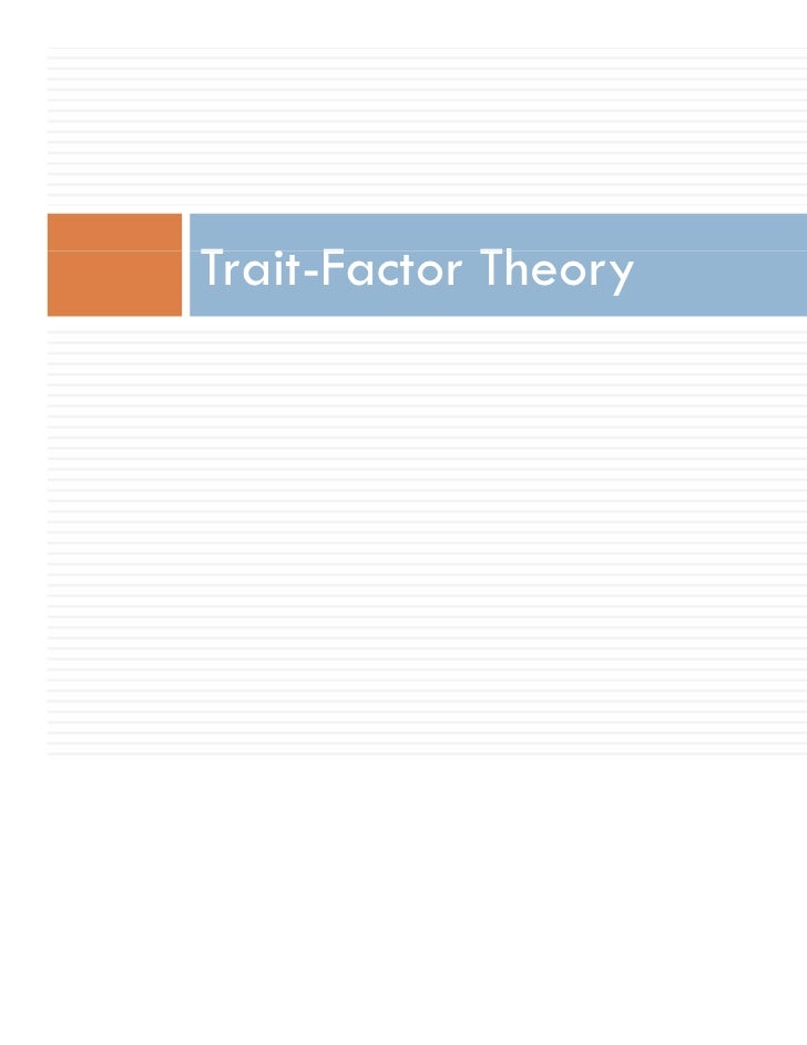 Parsons trait and factor theory pdf