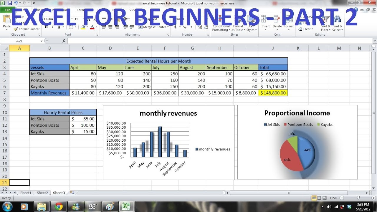 Excel exercises for beginners pdf