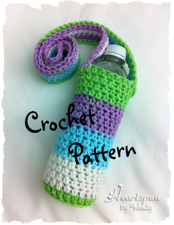 crochet bottle holder instruction to make