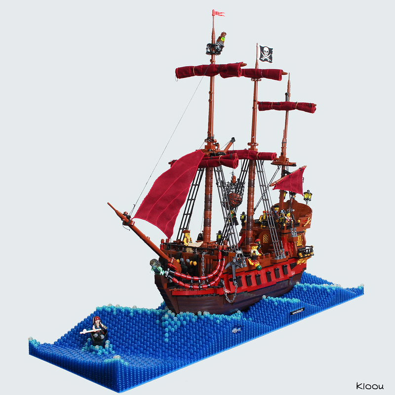 lego moc pirate ship instructions