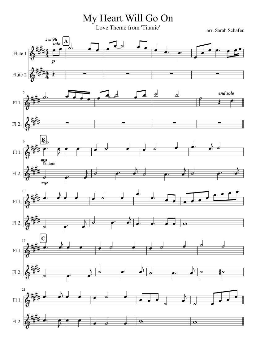 Titanic theme song piano sheet music pdf