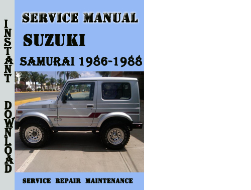 suzuki samurai repair manual free