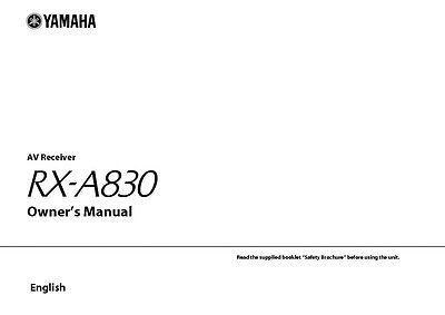yamaha rx 530 service manual