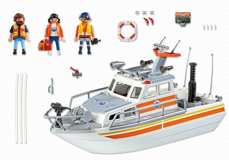 playmobil fire rescue boat instructions