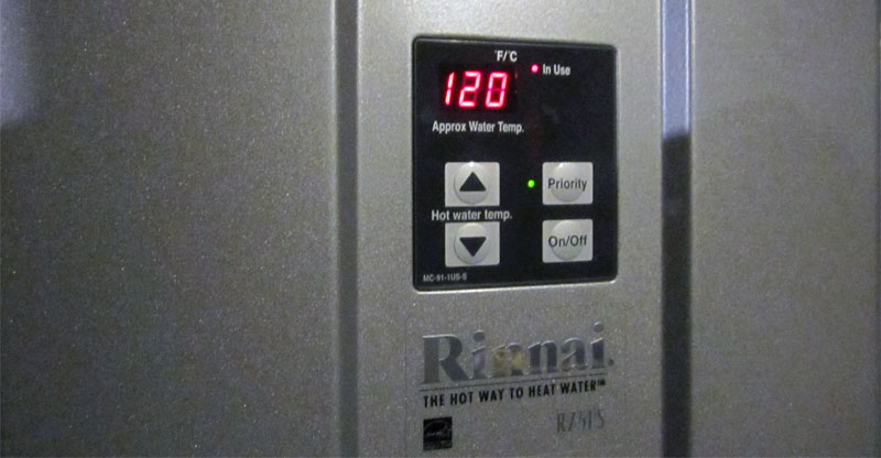Rinnai hot water controller manual
