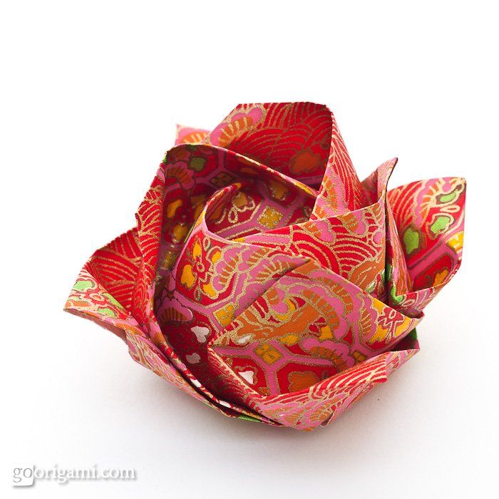 easy origami kawasaki rose instructions