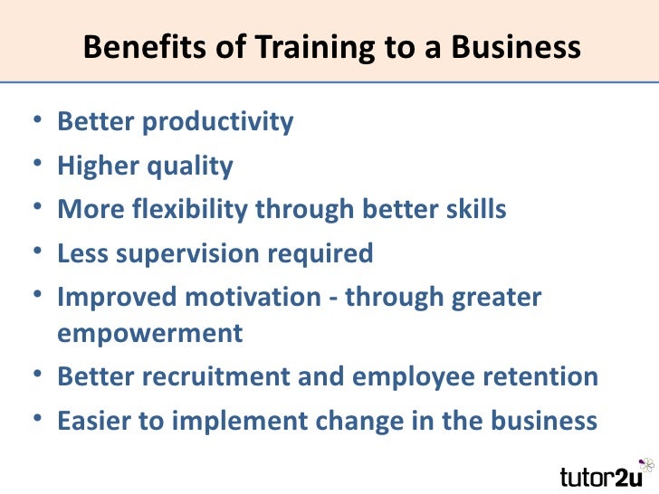 Advantages of training employees pdf