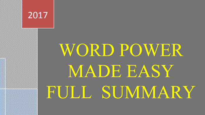 Word power made easy pdf quora