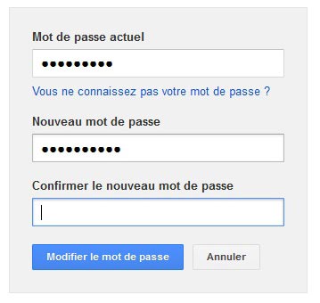 Mot de passe application gmail