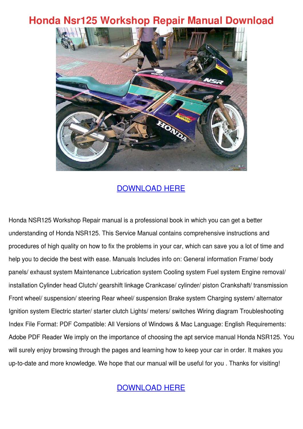 honda brake service manual pdf