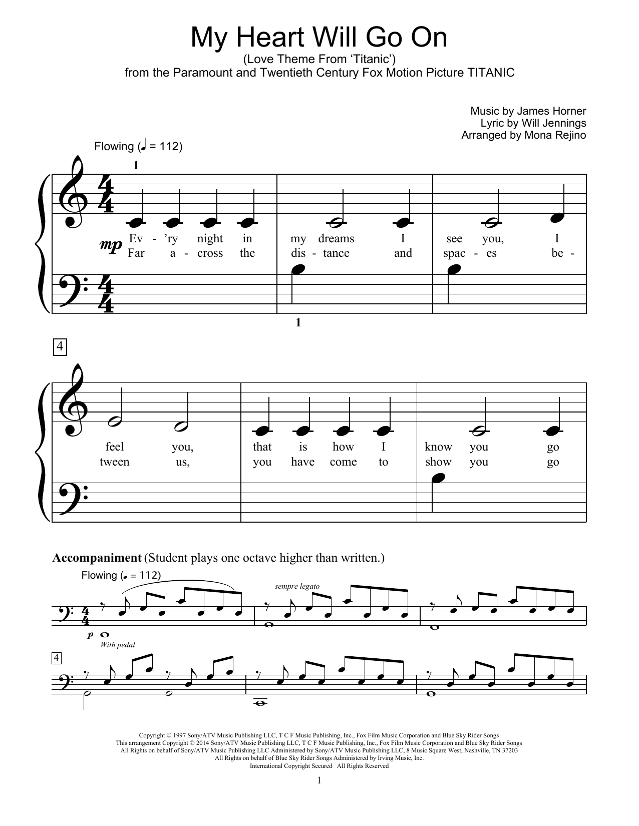 Titanic theme song piano sheet music pdf