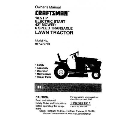 craftsman 7.25 lawn mower manual