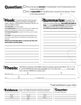 Argumentative essay graphic organizer pdf