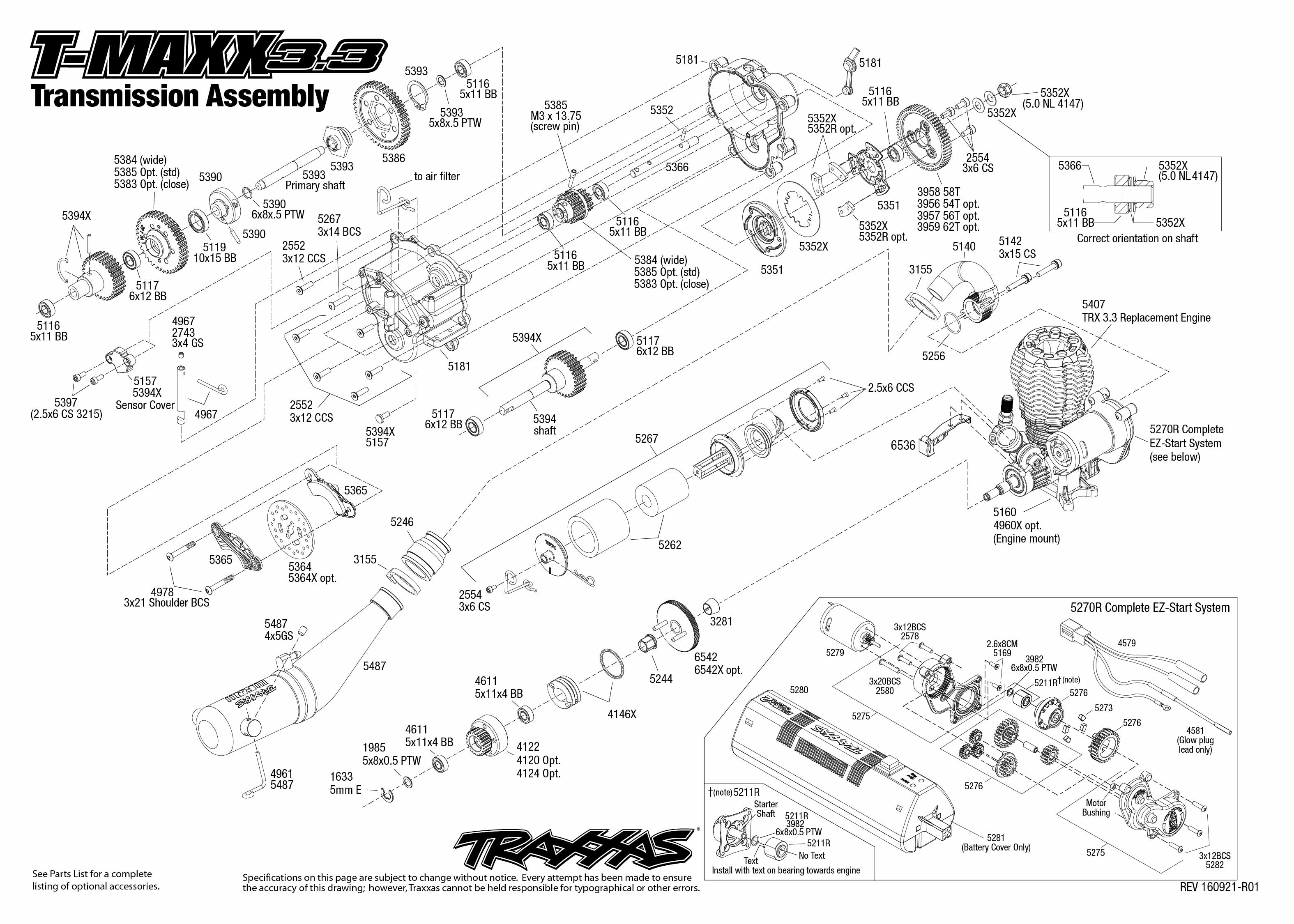 traxxas t maxx 2.5 parts manual