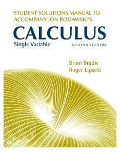 Complete solutions manual for single variable calculus