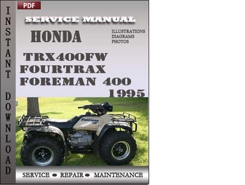 Honda foreman 400 service manual pdf