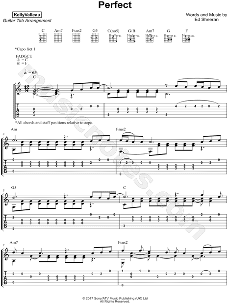 Ed sheeran perfect chords pdf
