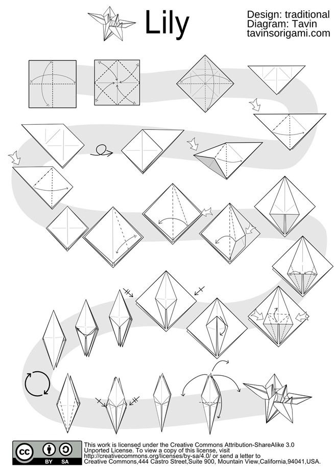 Origami flowers printable instructions