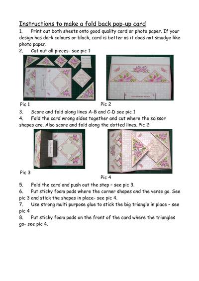 Pop up card instructions pdf